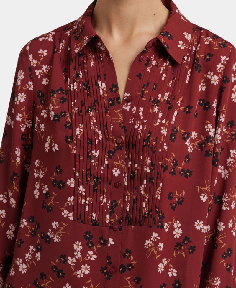 Women's Point Collared Tuxedo Top