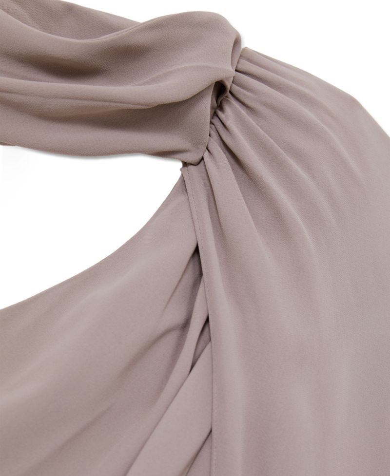 Petite Carrie One-Shoulder Draped Wide-Leg Jumpsuit