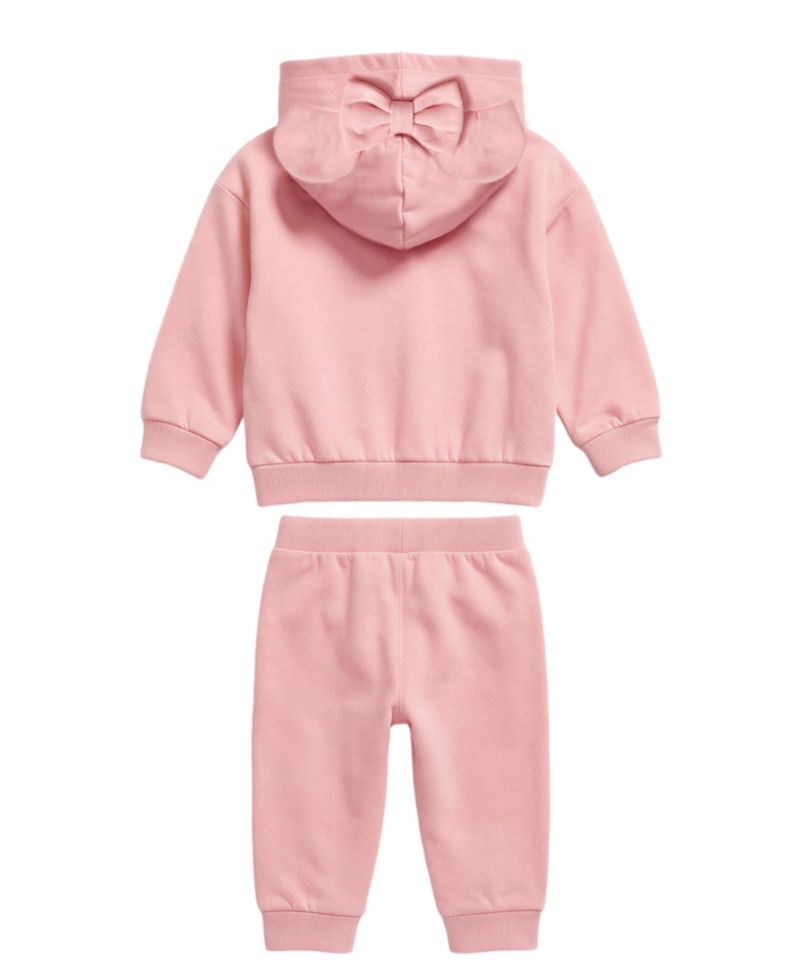 Baby Girls' Minnie Mouse Hooded Long-Sleeve Hoodie and Jogger Pants, 2-Piece Set