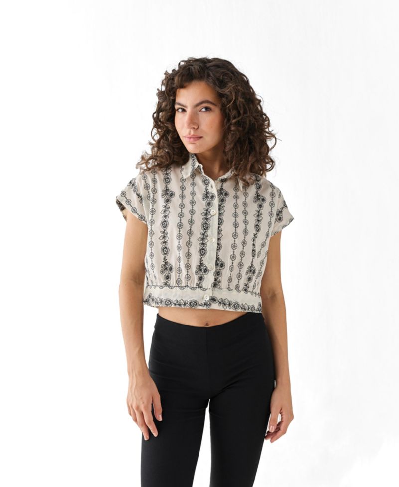 Women's Oversized Crop Shirt