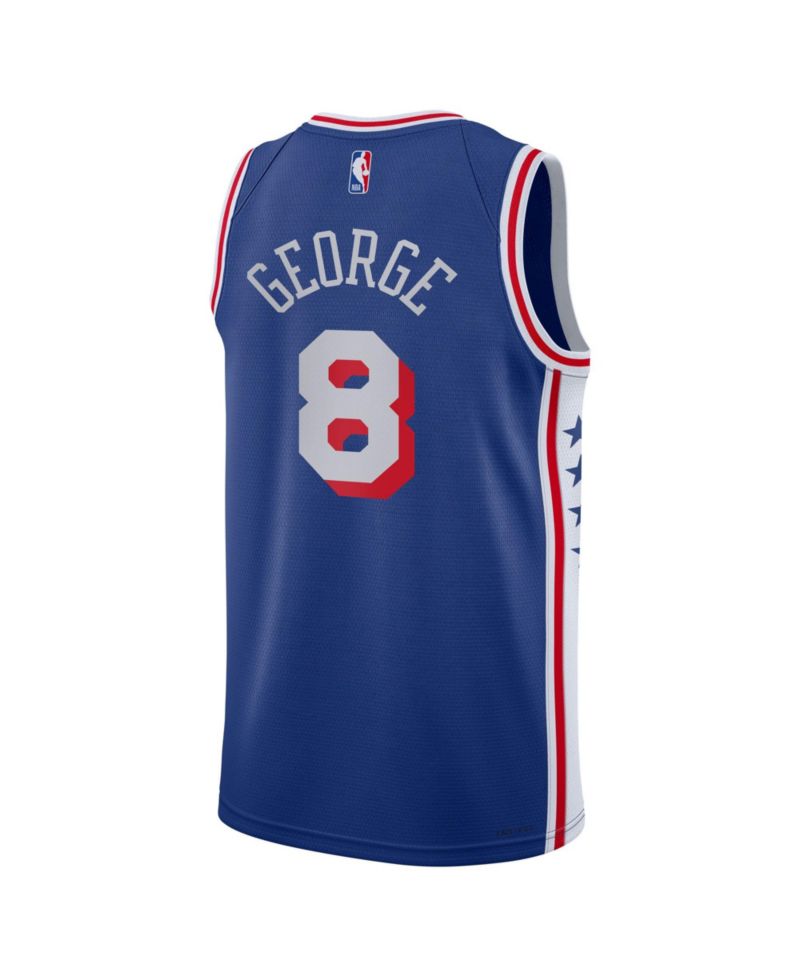 Big Boys and Girls Paul George Royal Philadelphia 76ers Swingman Jersey - Icon Edition