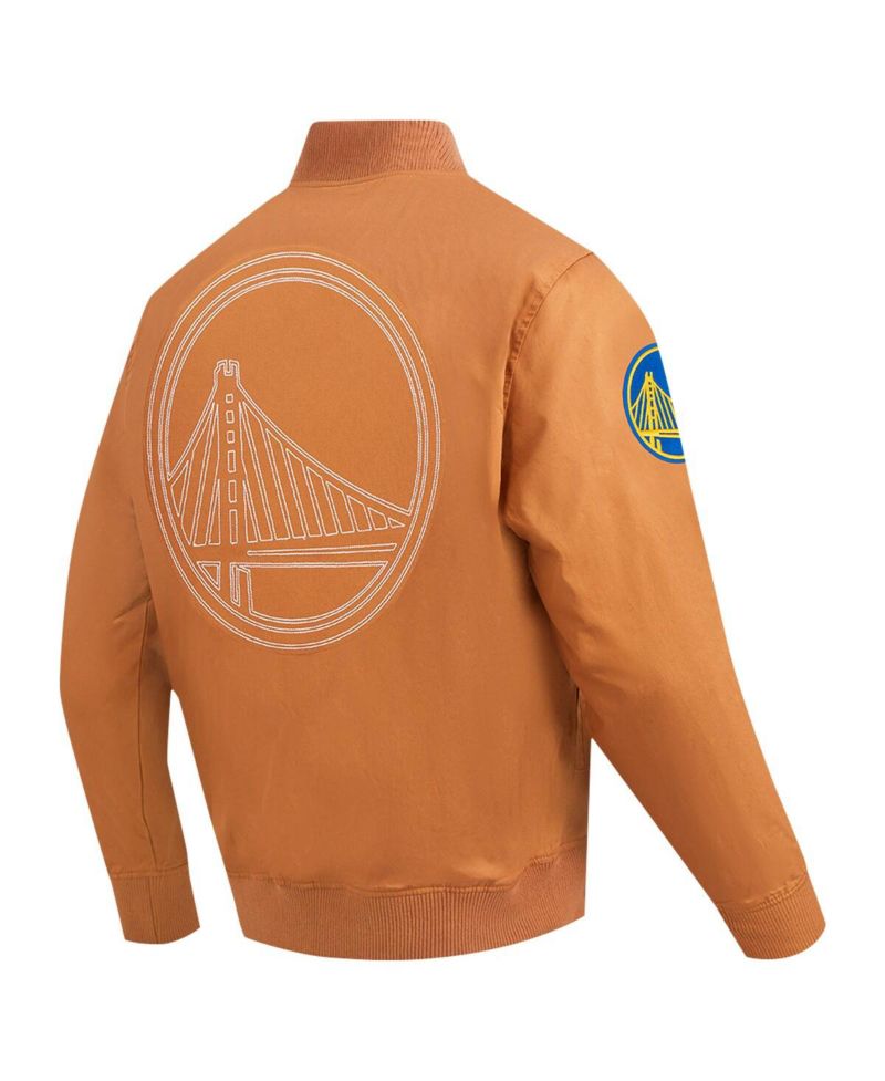 Men's Brown Golden State Warriors Paint The City Full-Zip Jacket
