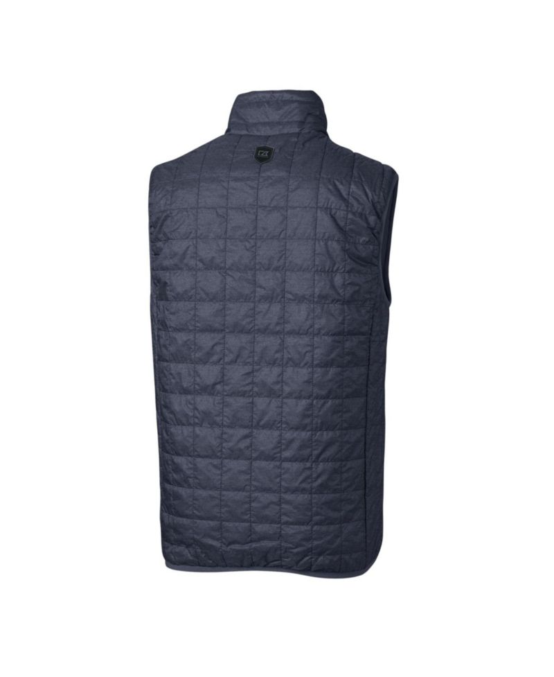 Men's Heathered Navy New York Yankees Big & Tall Rainier Full-Zip Puffer Vest