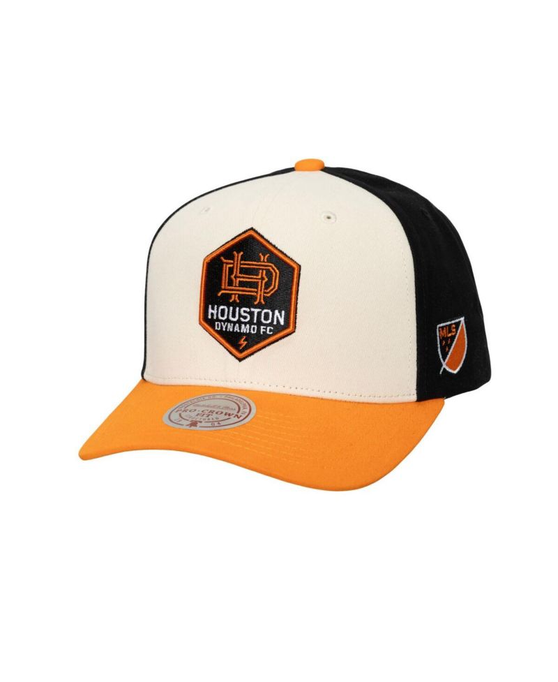 Men's Cream Houston Dynamo FC Brushed Off Pro Crown Snapback Hat