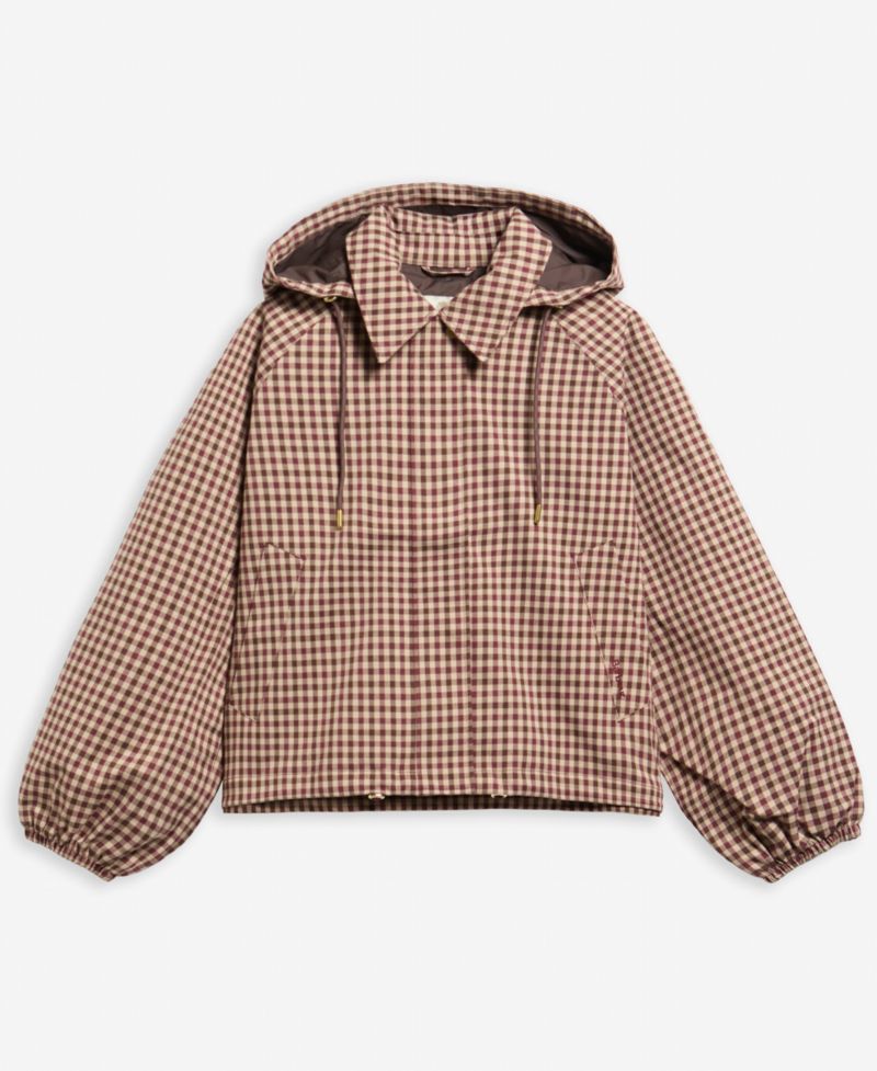Women's Audrey Gingham Hooded Raincoat