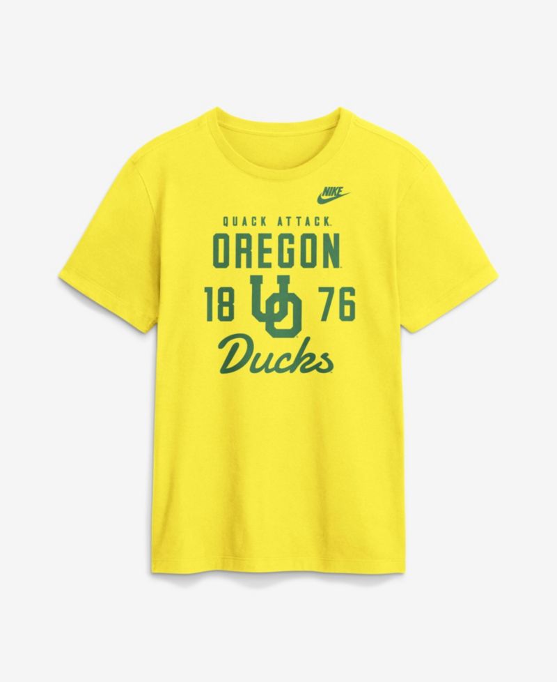 Men's Yellow Oregon Ducks Legacy Stacked Established T-Shirt