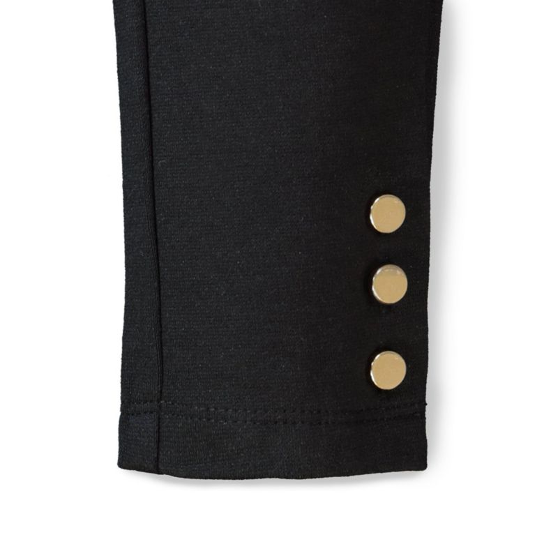 Baby Girls Button Cuff Ponte Pant