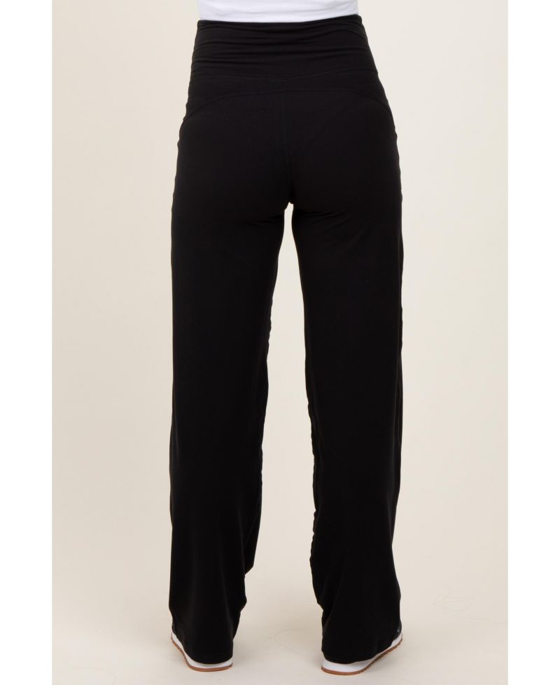 Women's Black Straight Leg Yoga Pants
