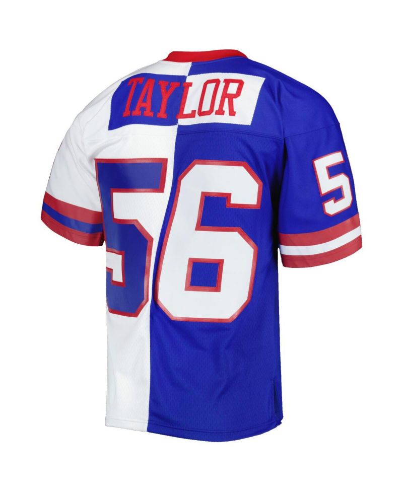 Men's Lawrence Taylor Royal and White New York Giants 1986 Split Legacy Replica Jersey