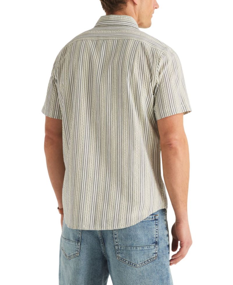 Men's Seersucker Stripe Classic-Fit Short-Sleeve Shirt