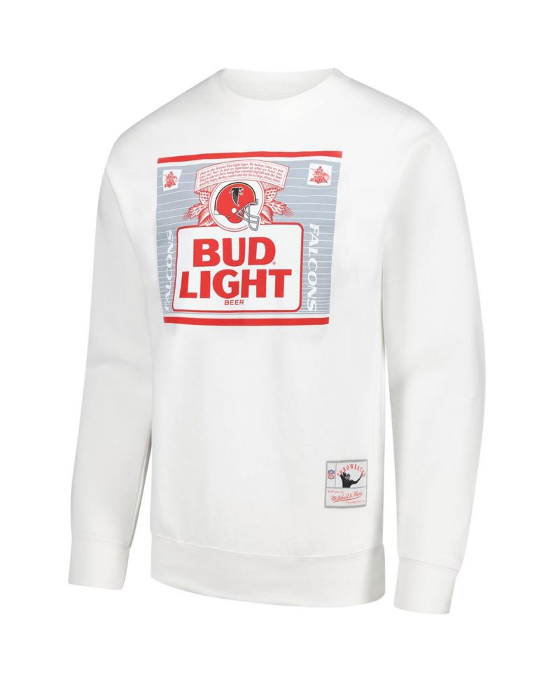 Men's x Bud Light White Atlanta Falcons The Crest Pullover Sweatshirt
