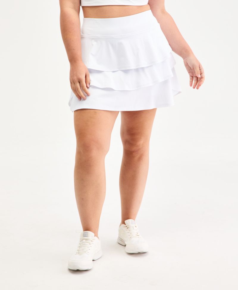 Plus Size Tiered Flounced Skort