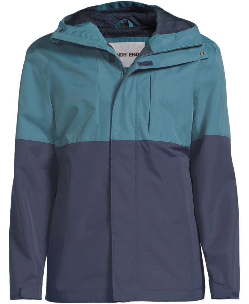 Men's Waterproof Colorblock Raincoat