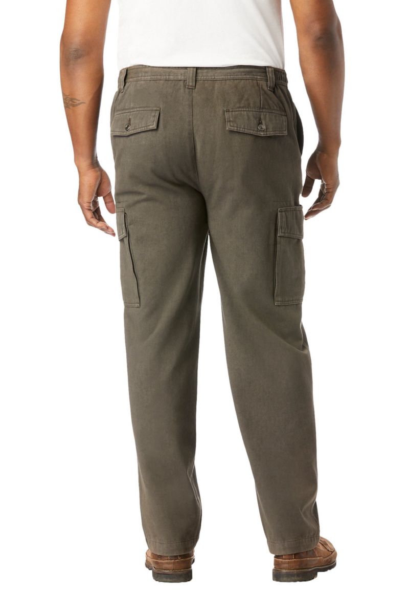 Men's by KingSize Renegade Side-Elastic Waist Cargo Pants