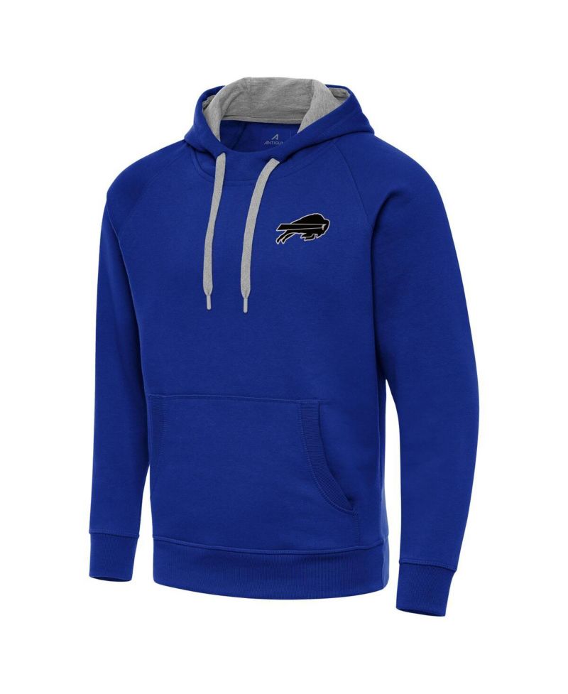 Men's Royal Buffalo Bills Brushed Carbon Victory Pullover Hoodie