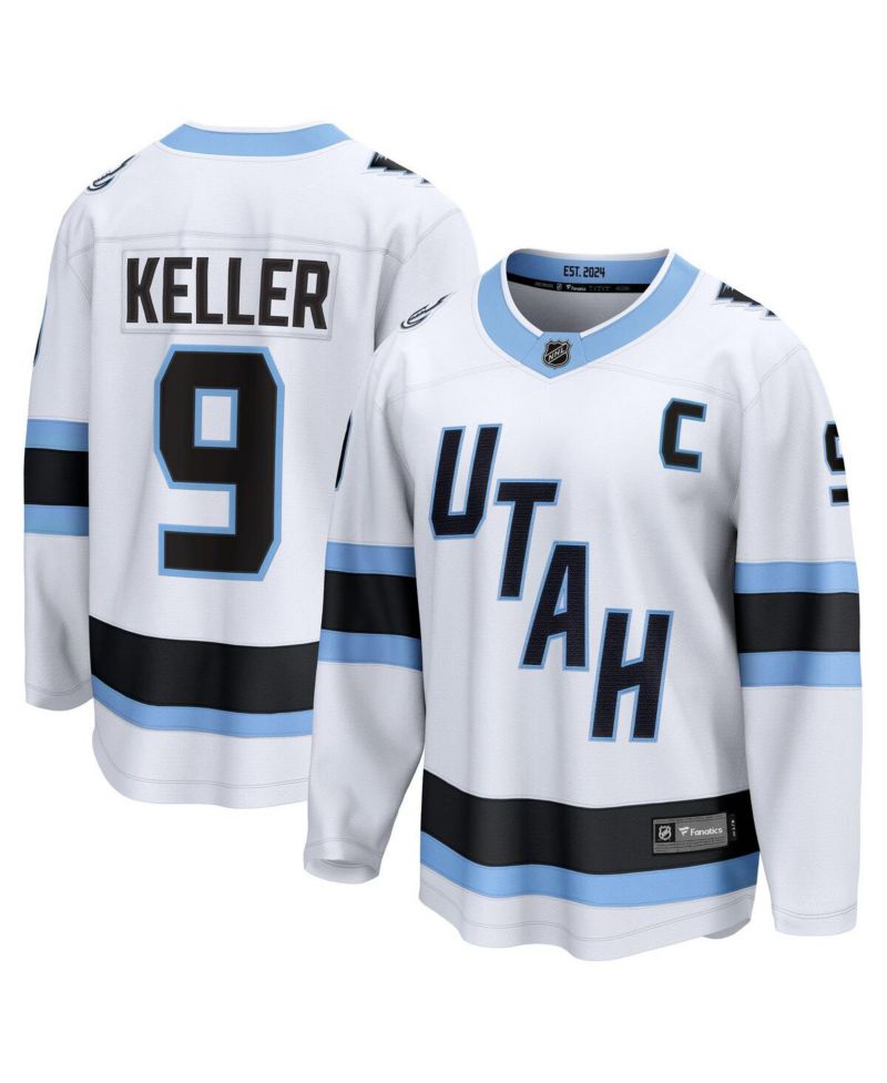 Men's Clayton Keller White Utah Mammoth Away Breakaway Player Jersey