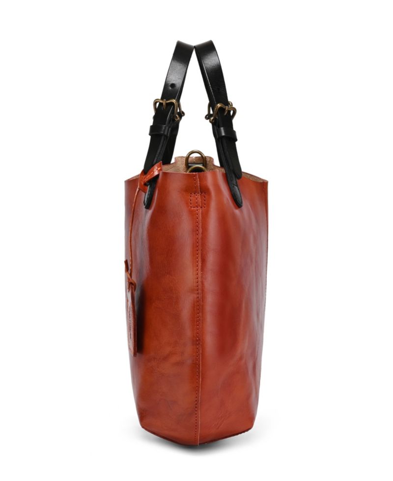 Dip Dye Mini Leather Crossbody Tote Bag