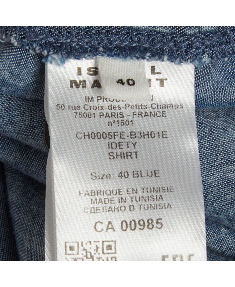 Women's Chambray Ruffle Top