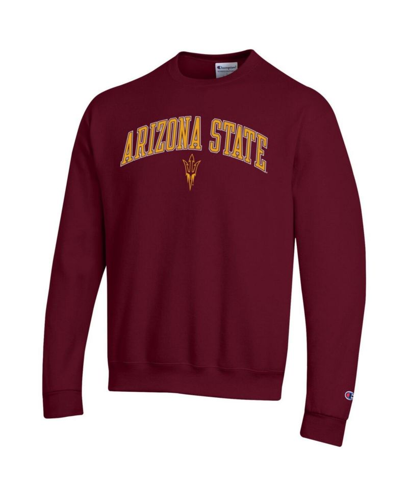 Men's Maroon Arizona State Sun Devils Arch Over Logo Pullover Sweatshirt
