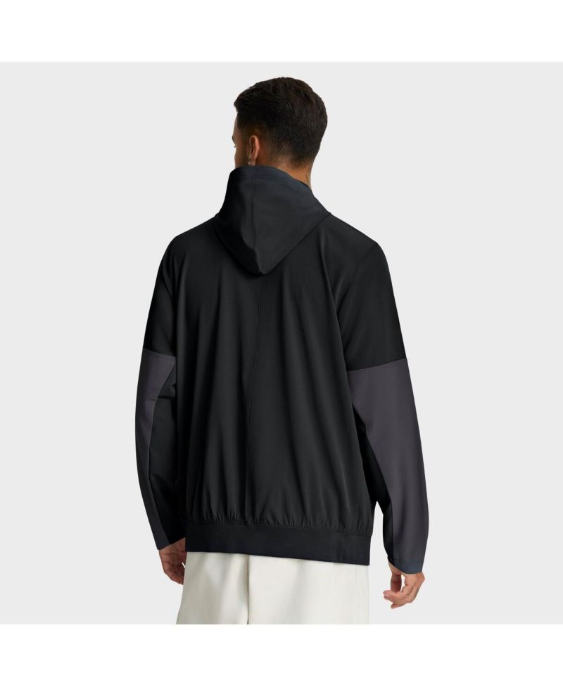 Men's Black Las Vegas Raiders Sideline Anorak Half-Zip Hoodie Jacket