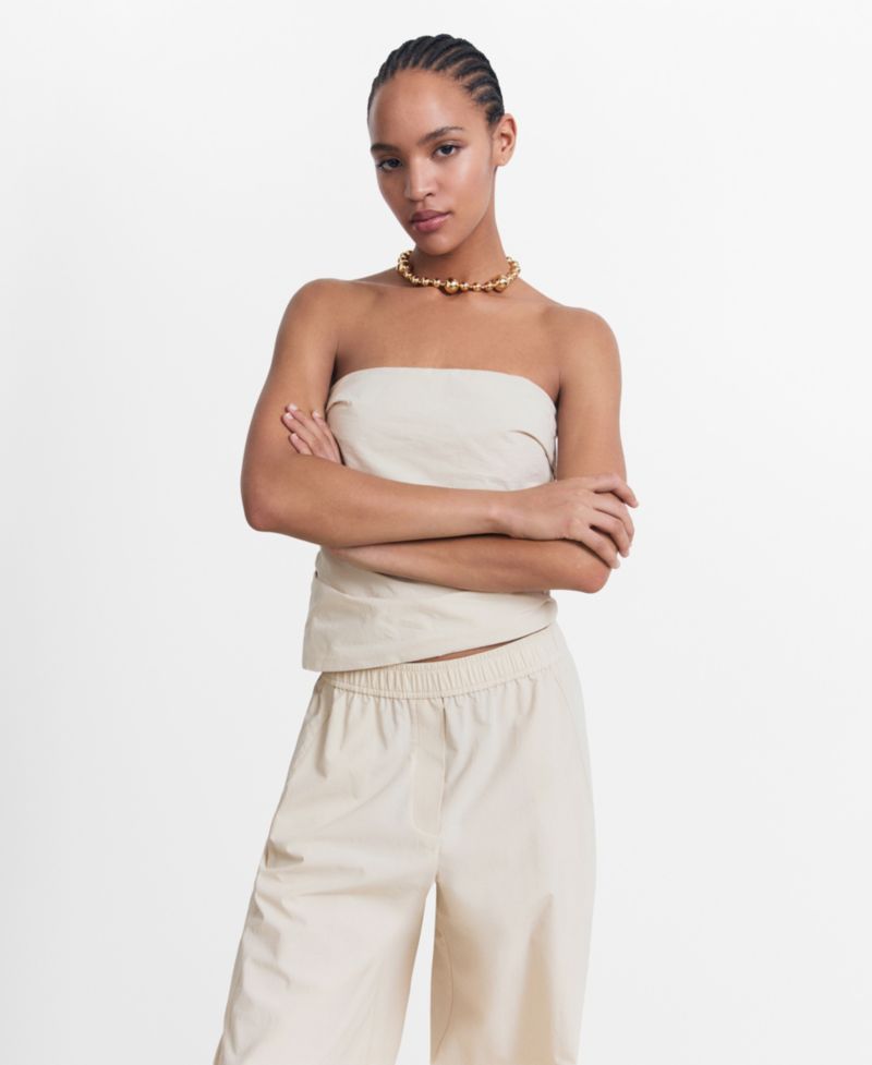 Women's Asymmetrical Strapless Top