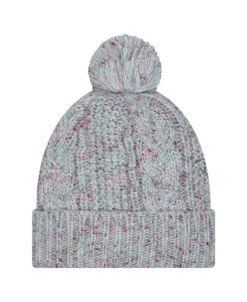 Women's Blue Dallas Cowboys Trendy Tone Cuffed Knit Hat with Pom