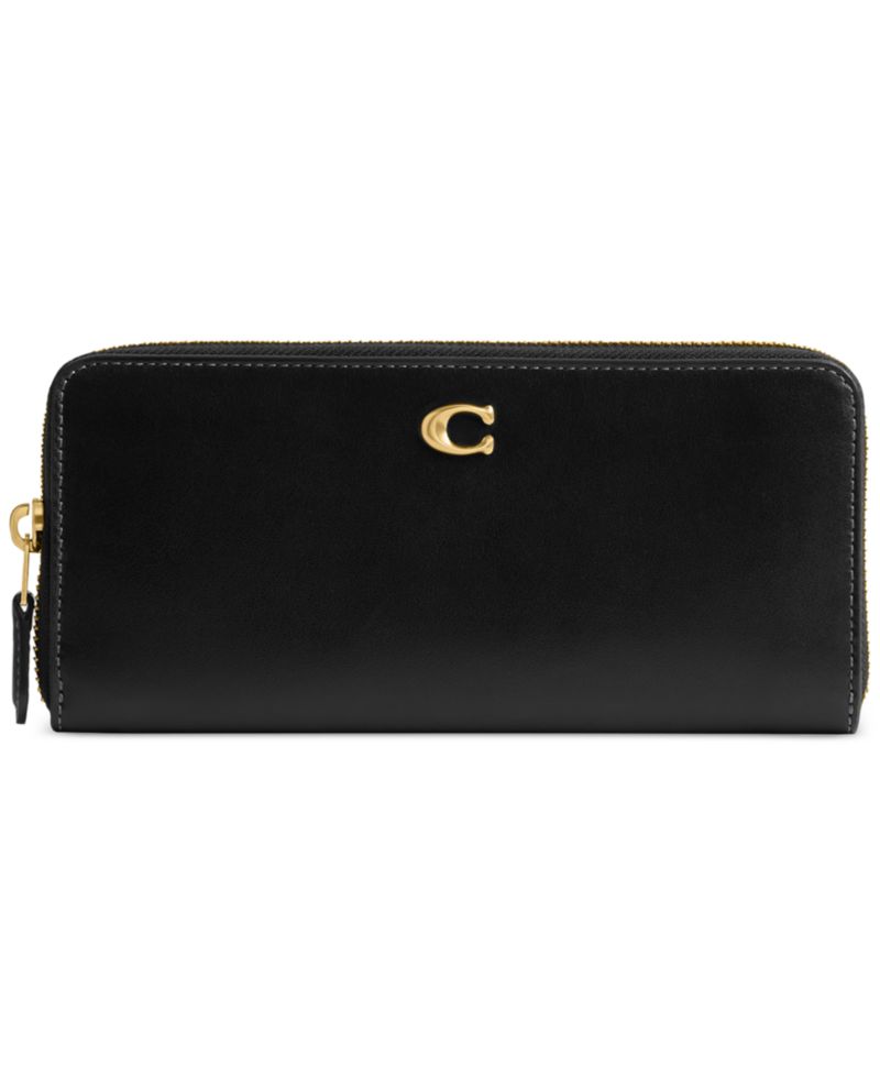 Essential Leather Slim Accordion Zip Wallet