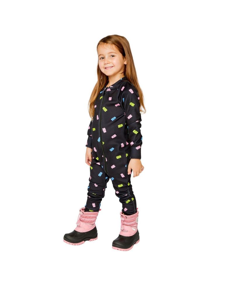 Baby Girls(6M-24M) One Piece Thermal Underwear Printed Gummy Bears