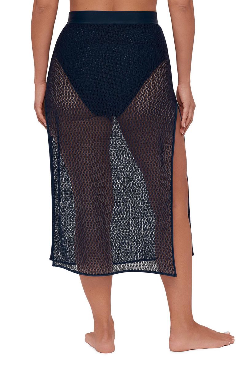 Women's Side Slit Crochet Swimsuit Coverup Skirt