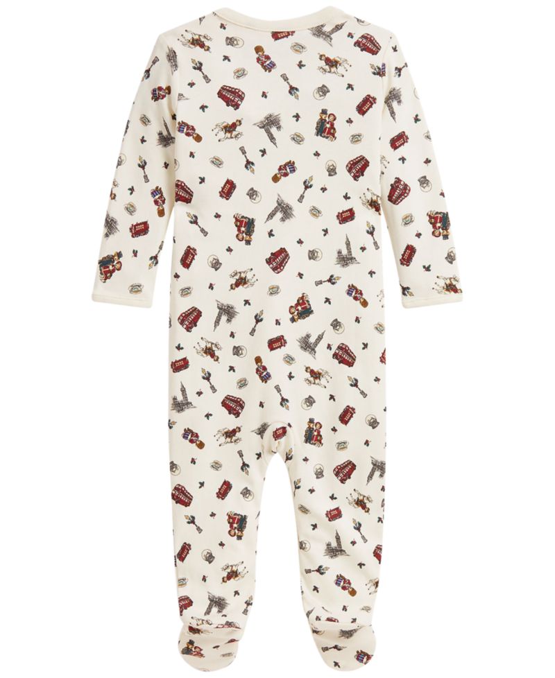 Ralph Lauren Baby Boys' Polo Bear Cotton Interlock Coverall