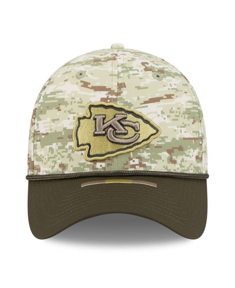 Men's Camo/Dark Green/Dark Green Kansas City Chiefs 2025 Salute to Service 39THIRTY Flex Hat