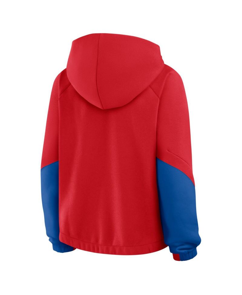 Women's Red Philadelphia Phillies Oversized Time to Win Pullover Hoodie