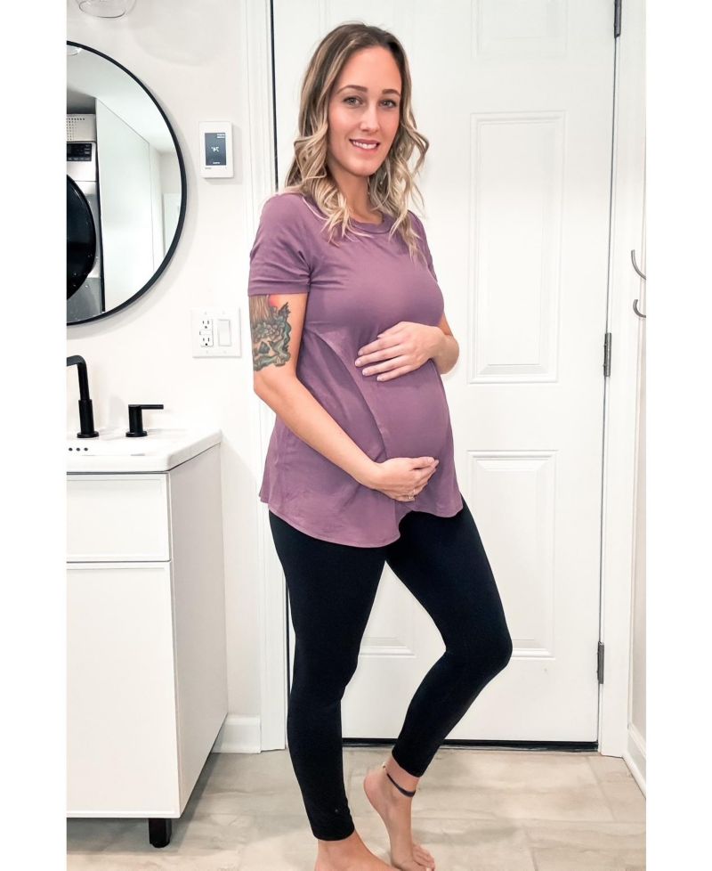 Women's Mauve Layered Wrap Front Nursing Top