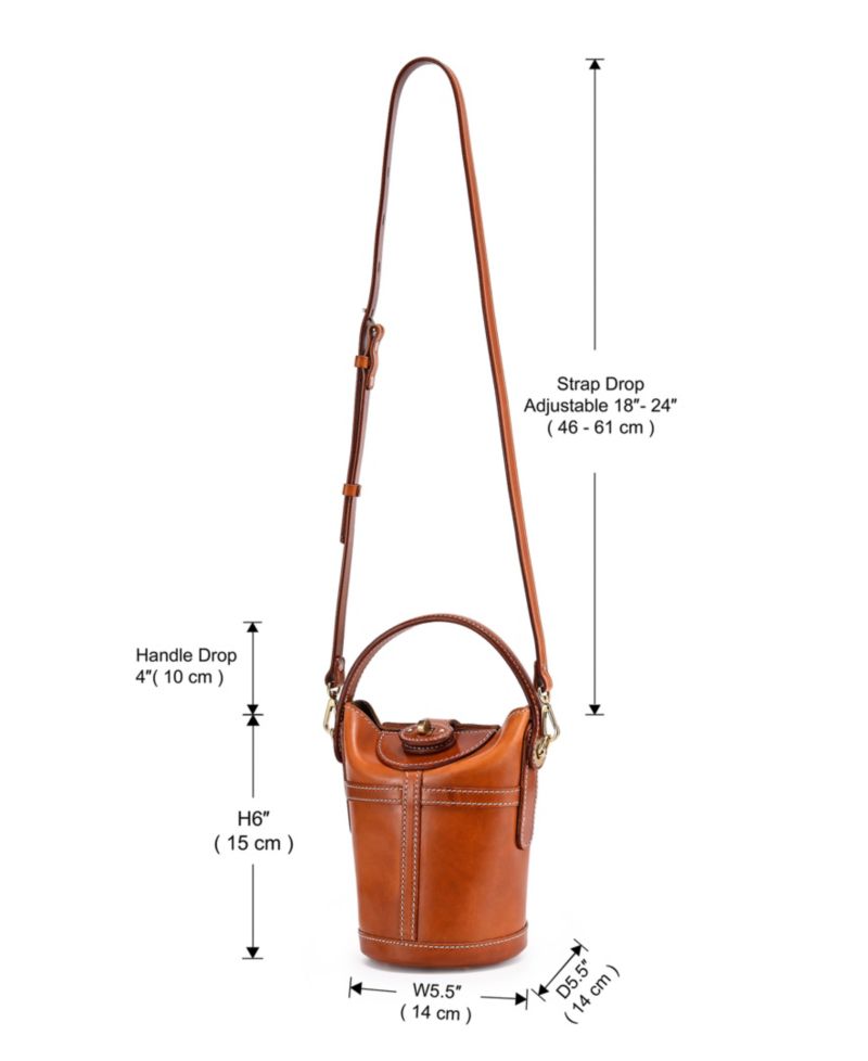 Begonia Vintage Bucket Crossbody Bag