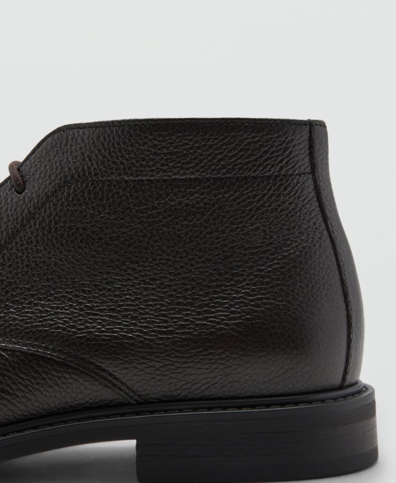 Men's Lace-Up Leather Ankle Boots