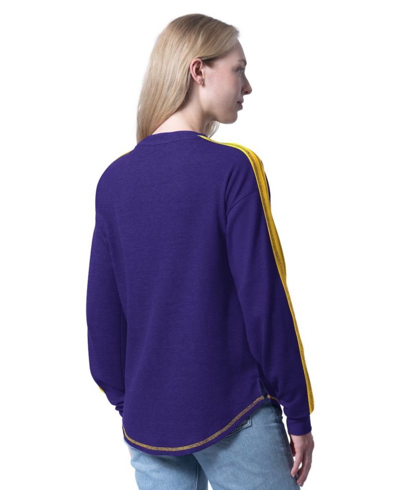 Women's Purple Los Angeles Lakers Advantage Tri-Blend Long Sleeve T-Shirt