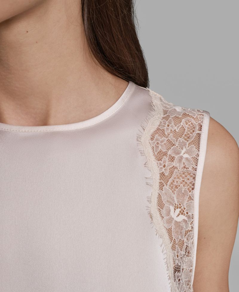 Women's Sleeveless Lace Trim Cami Top