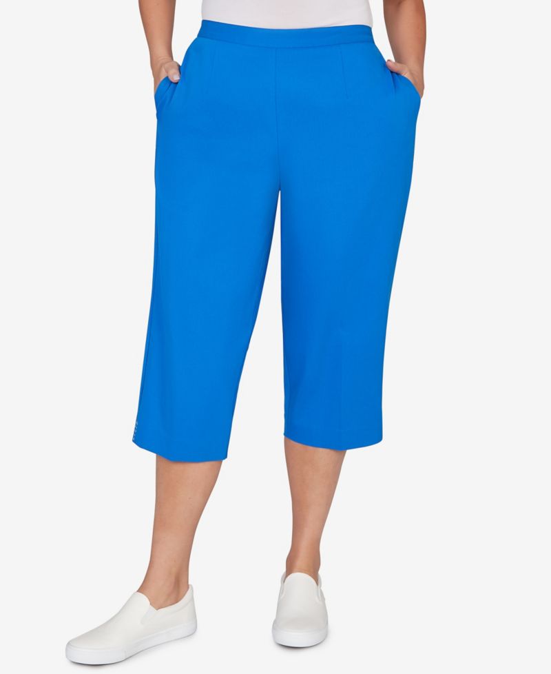Plus Size Lady Liberty Heat Set Side Seam Pocket Capri Pants