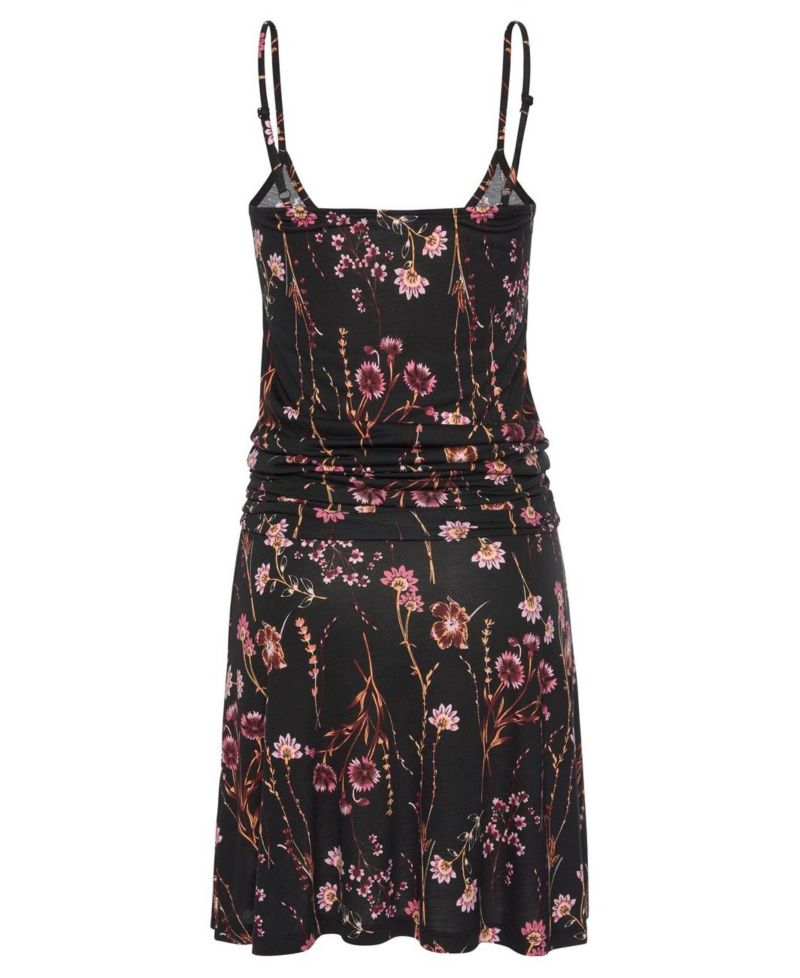 Women's Viscose Printed Spaghetti Strap Short Dress