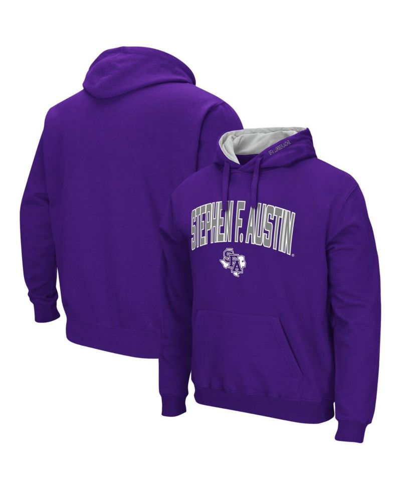 Men's Stephen F Austin Lumberjacks Arch and Logo Pullover Hoodie
