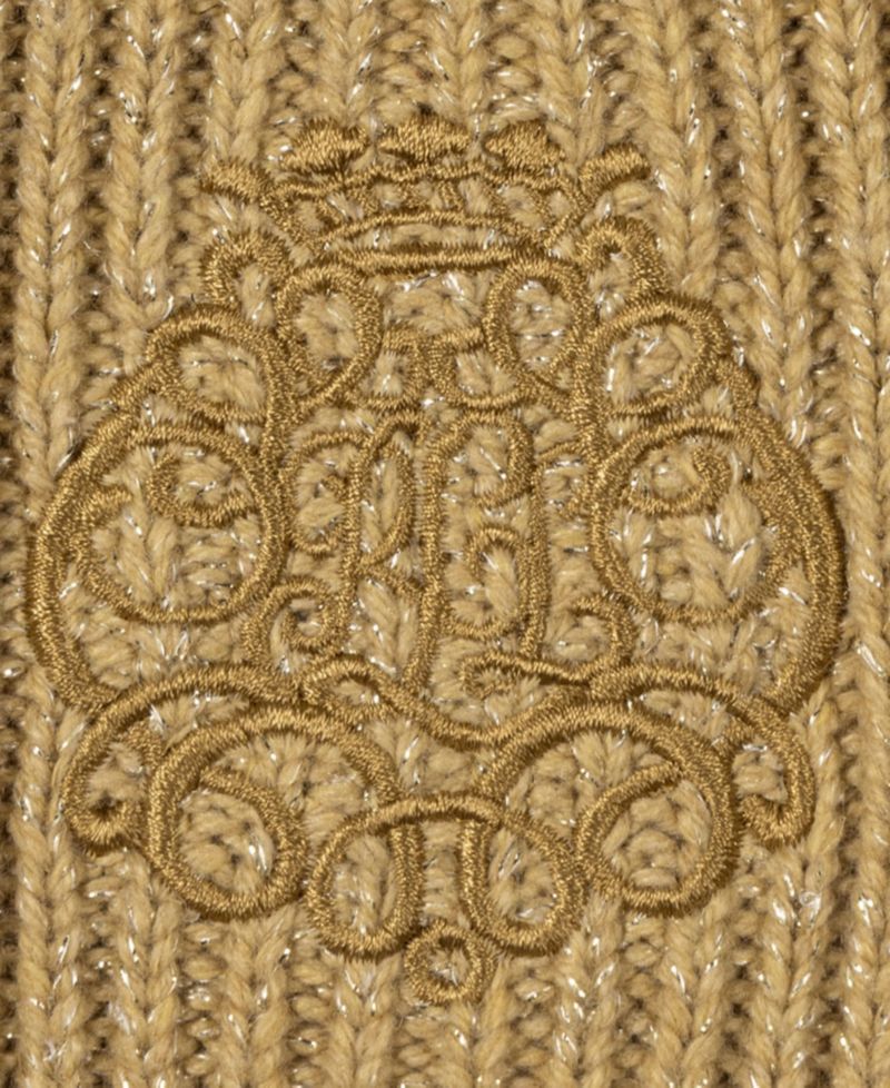 Metallic Direct Embroidery Cable Scarf