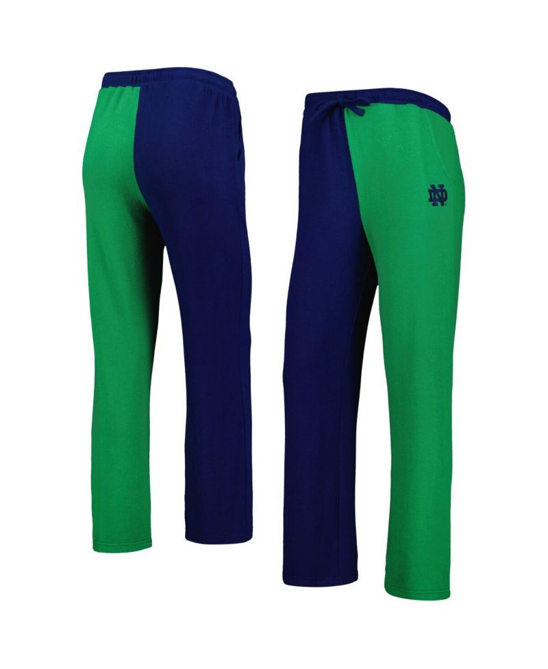 Women's Navy, Green Notre Dame Fighting Irish Colorblock Cozy Tri-Blend Lounge Pants