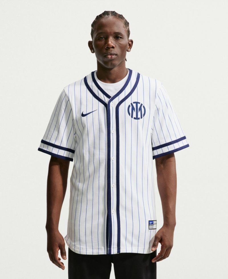 Men's White Inter Milan Club Baseball Jersey