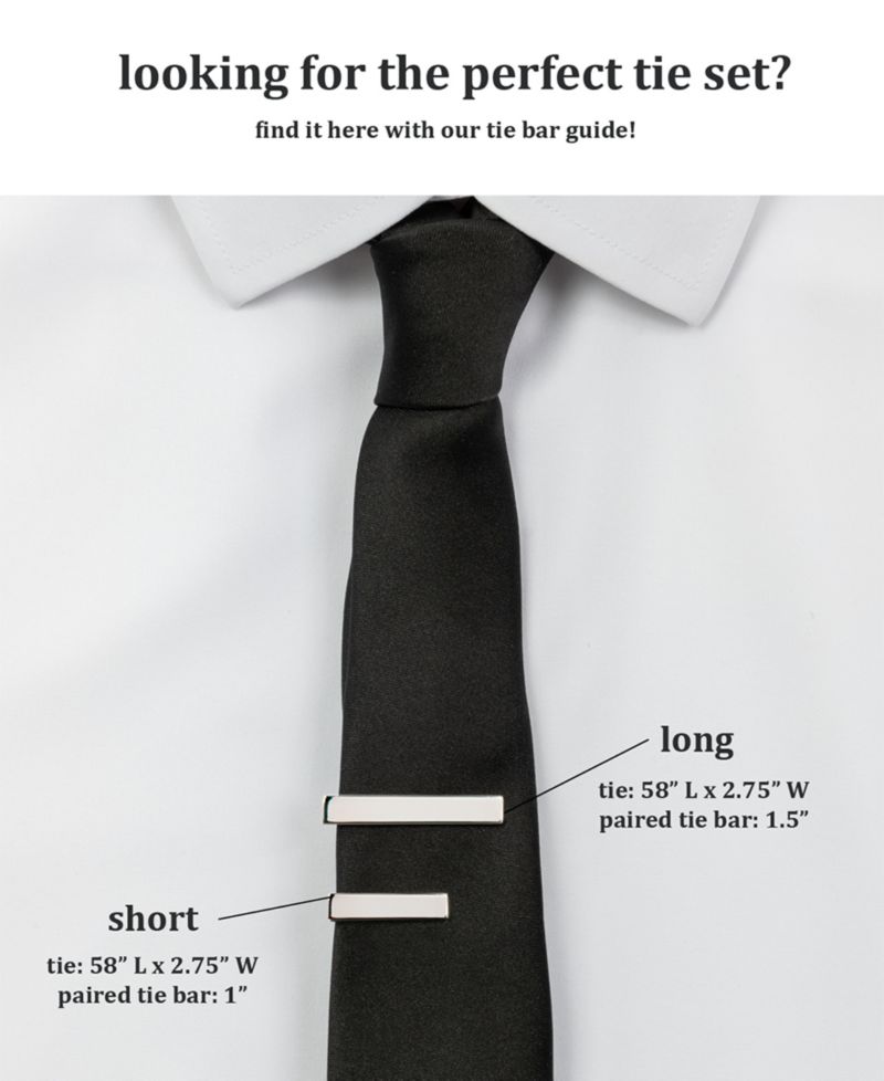 Men's Solid Tie & 1-1/2" Tie Bar Set