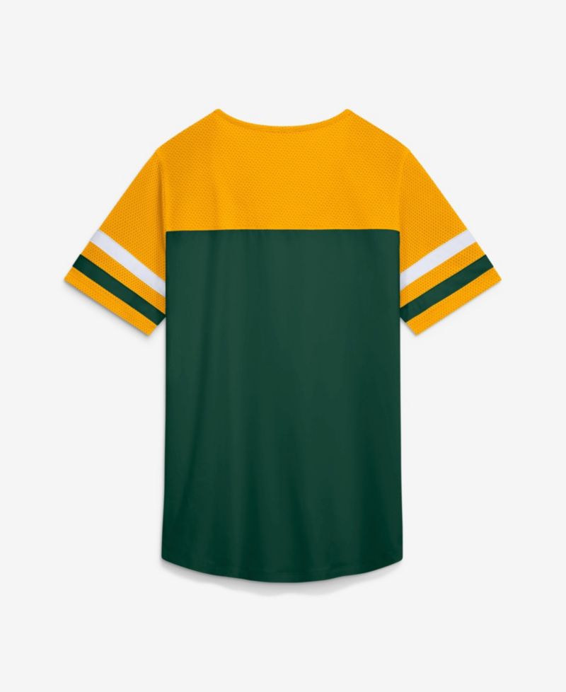 Women's Green Bay Packers Curl Route Athena Lace-Up T-Shirt