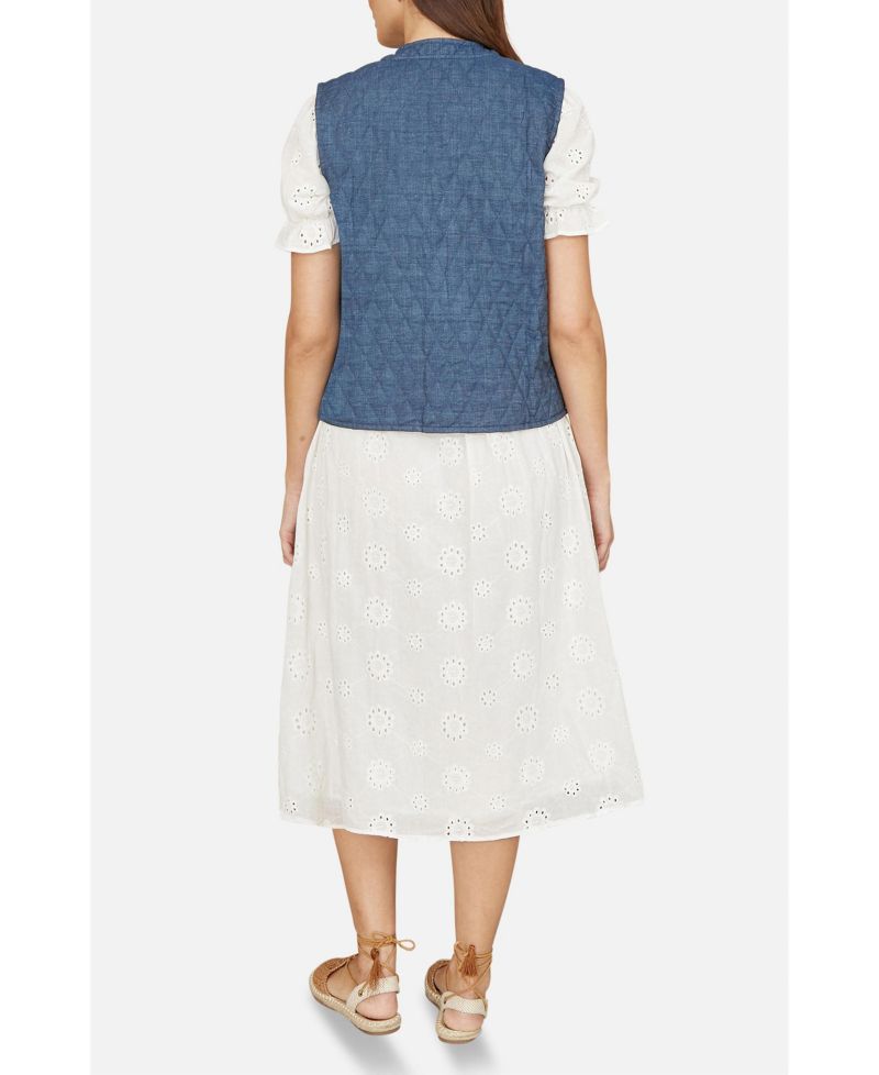 Women's Reversible Quilted Tie-Front Waistcoat