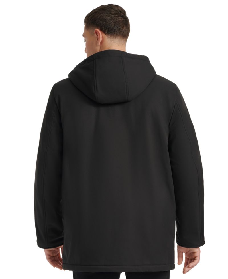 Men's Performance Hooded, Faux Sherpa-Lined Peacoat Jacket