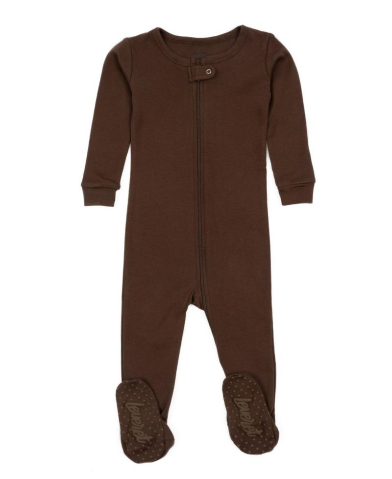 Toddler Matching Family One Piece Footed Cotton Long Sleeve Solid Color Pajamas 2T-5T