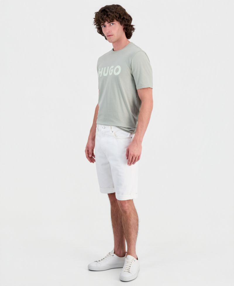 HUGO by Men's Tapered-Fit Jean Shorts