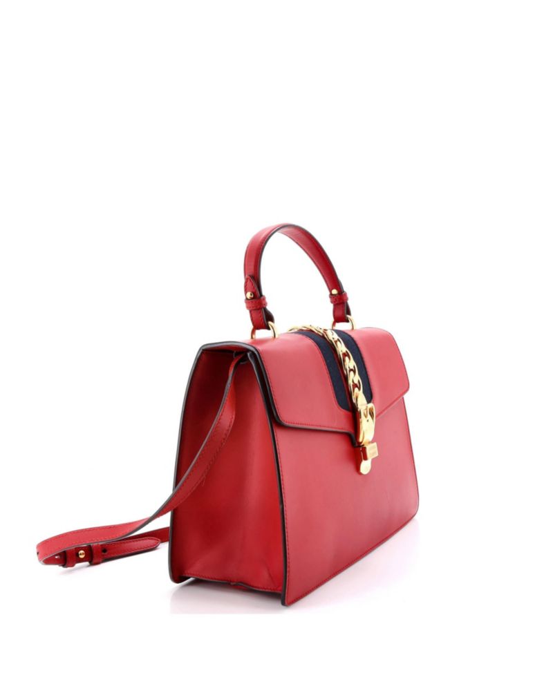 Medium Sylvie Top Handle Bag Leather